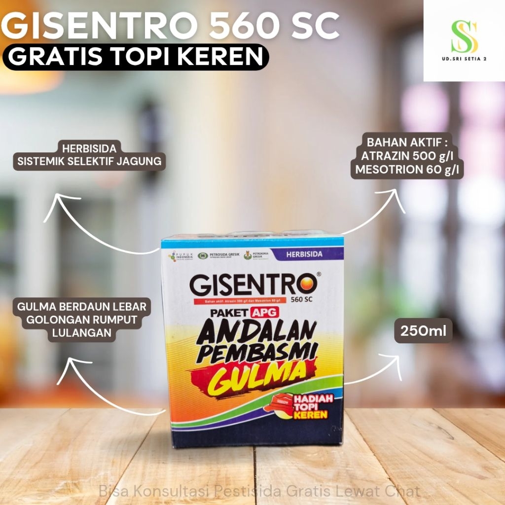 Herbisida // GISENTRO 560 SC // Selektif Jagung // 250ml