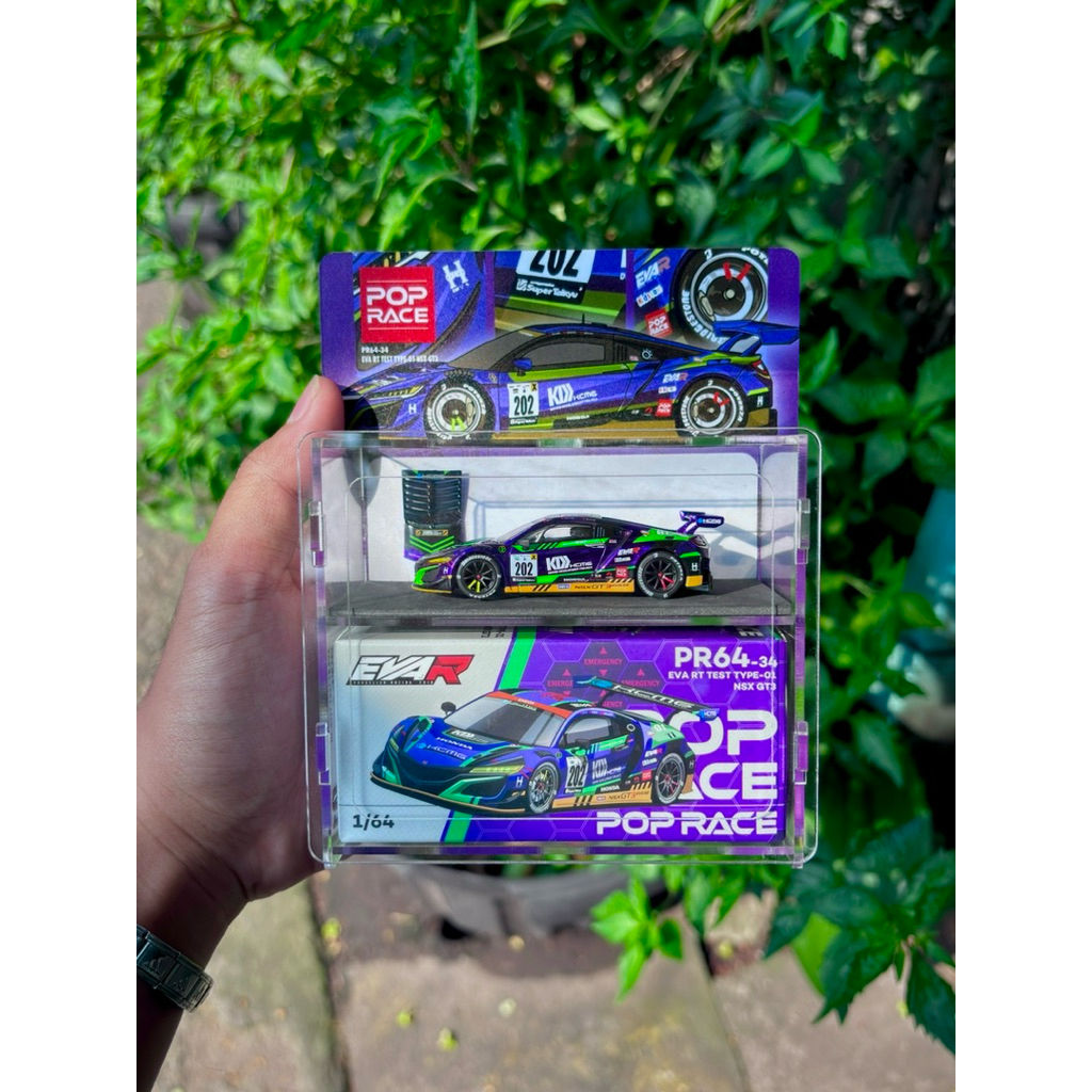 Pop Race NSX GT3 EVANGELION EVA TYPE 01 unseald mulus free display akrilik seperti di foto