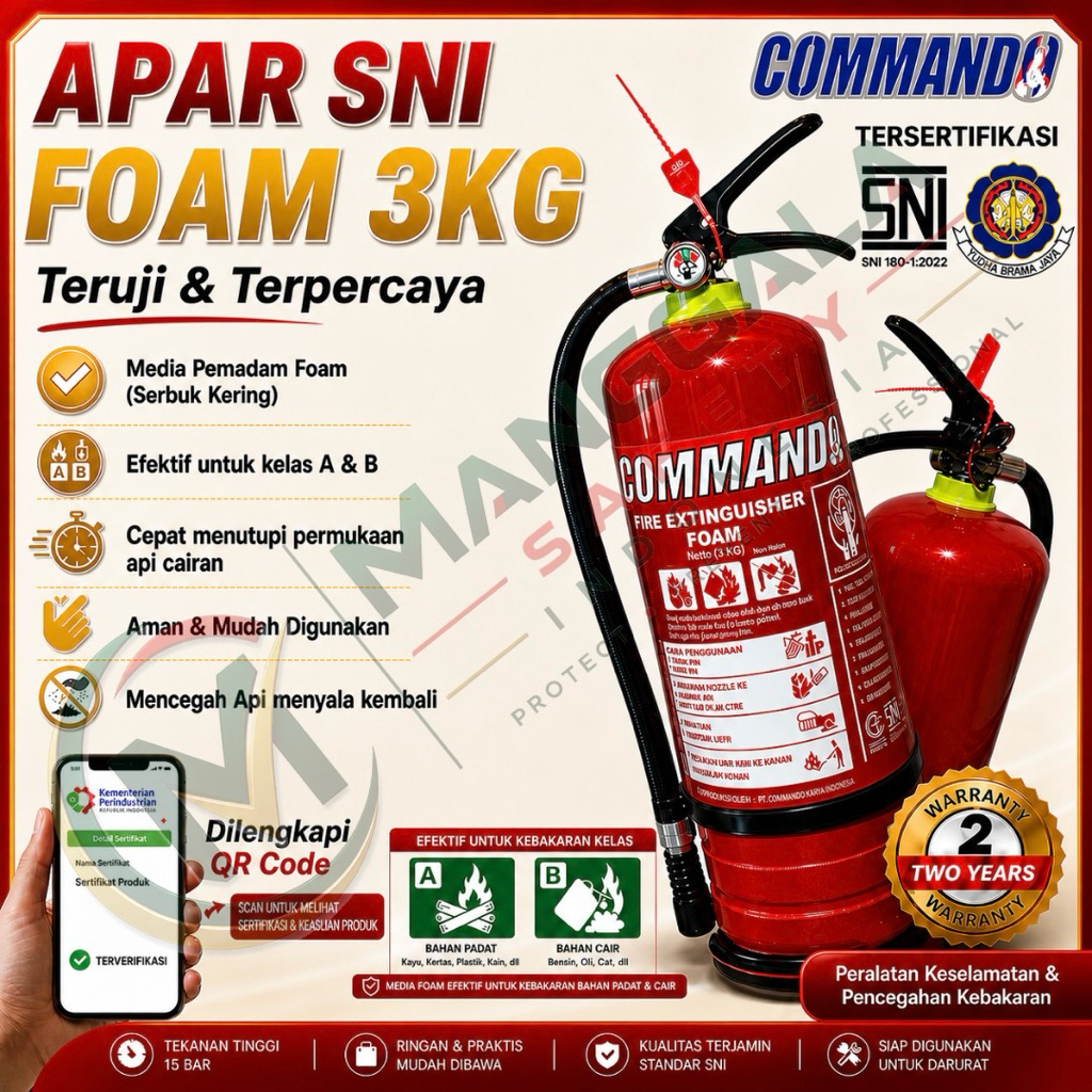 APAR SNI AFF FOAM 3KG COMMANDO