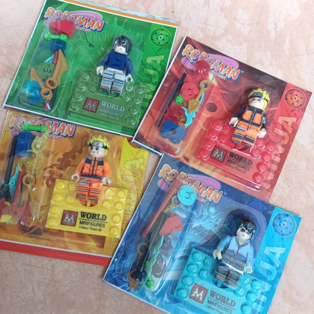 1 Set Mainan Robot Rakit Motif Naruto New Shipuden Mini Figur