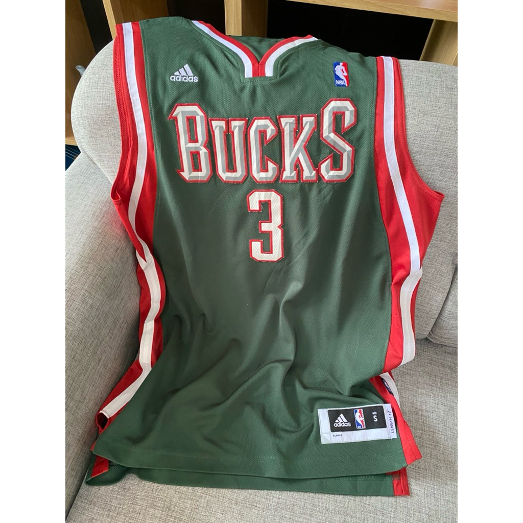 Jersey basket NBA Milwaukee Bucks 2012 Brandon Jennings adidas original small
