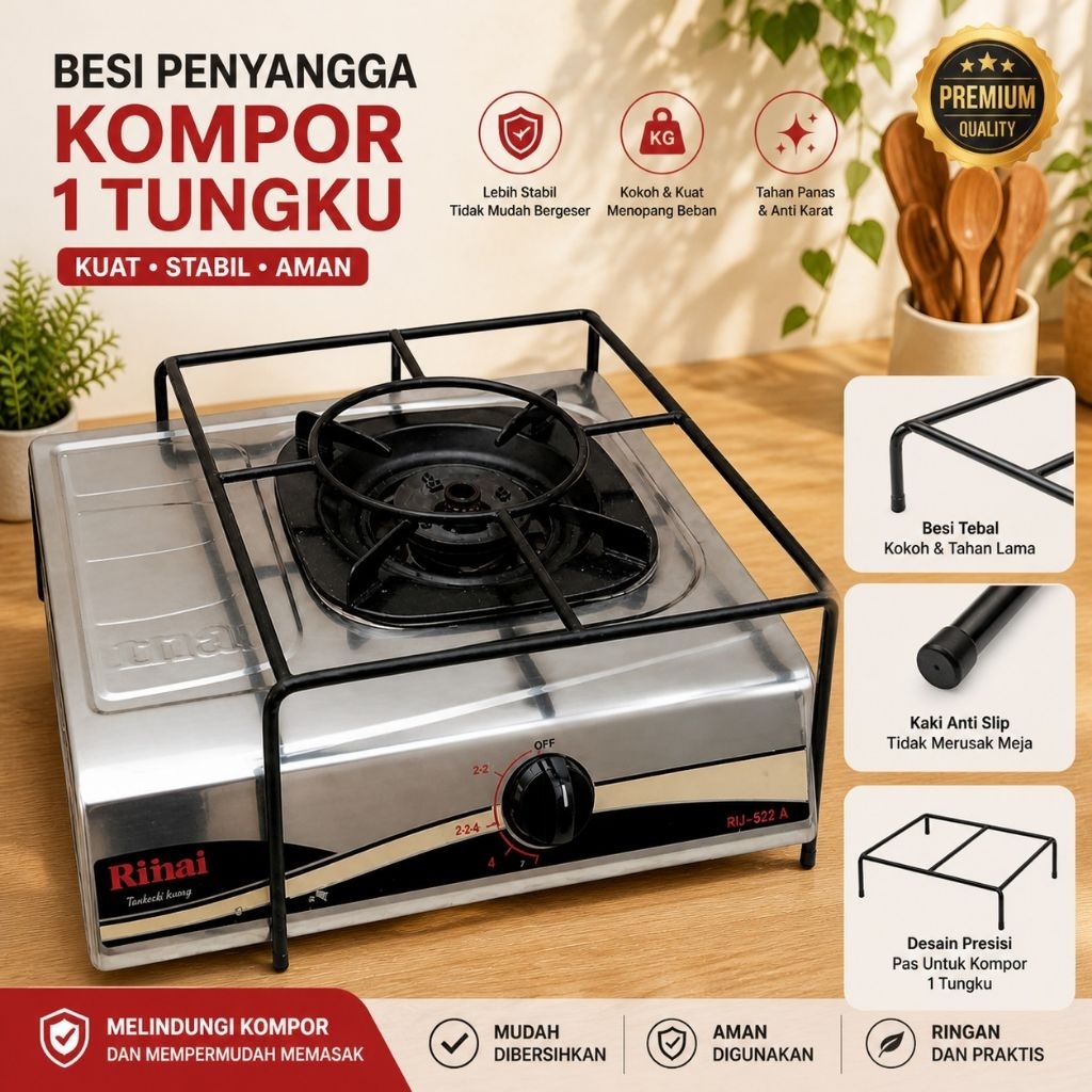 penyangga kompor gas satu tungku/ besi dudukan kompor gas satu tungku