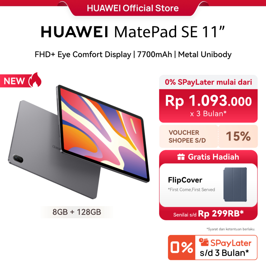 [BEST SELLER] HUAWEI MatePad SE 11" Tablet [up to 8+128GB] | FHD+ Eye Comfort Display | 7700mAh | Me