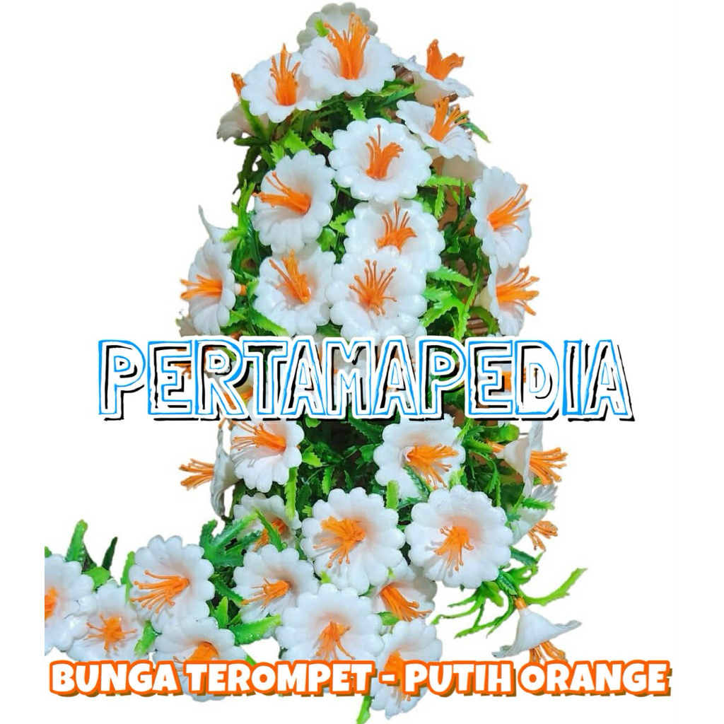 C5 JUNTAI BUNGA TEROMPET (TANPA BREKET)/ Bunga Juntai Plastik/ Bunga Juntai Hiasan/ Bunga Juntai Dek