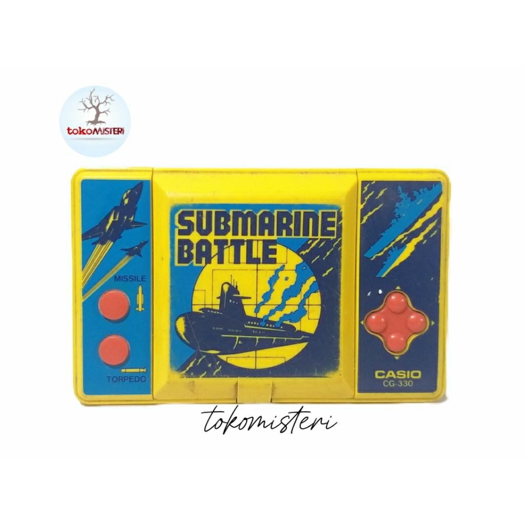 Game Watch Gimbot Casio Gamebot Perang Sub Marine Submarine Battle Kapal Selam Game Rare Jadul Vinta