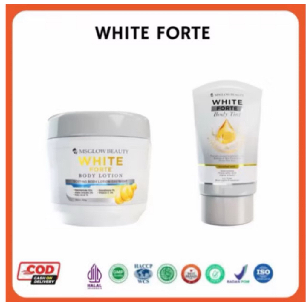 MS GLOW - WHITE FORTE BODY TINT+ WHITE FORTE BODY LOTION MS GLOW BEAUTY