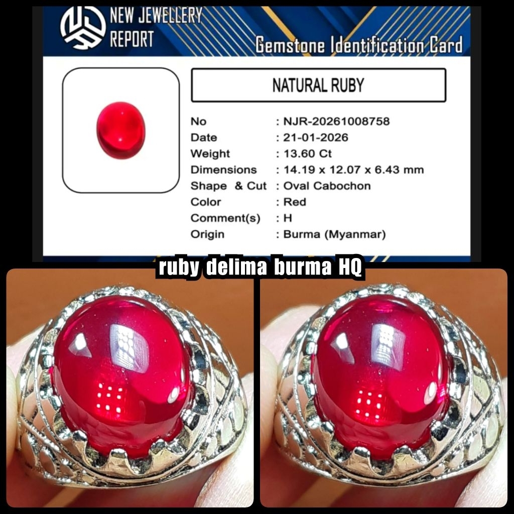 permata ruby burma pigeon blod jumbo asli alami boll
