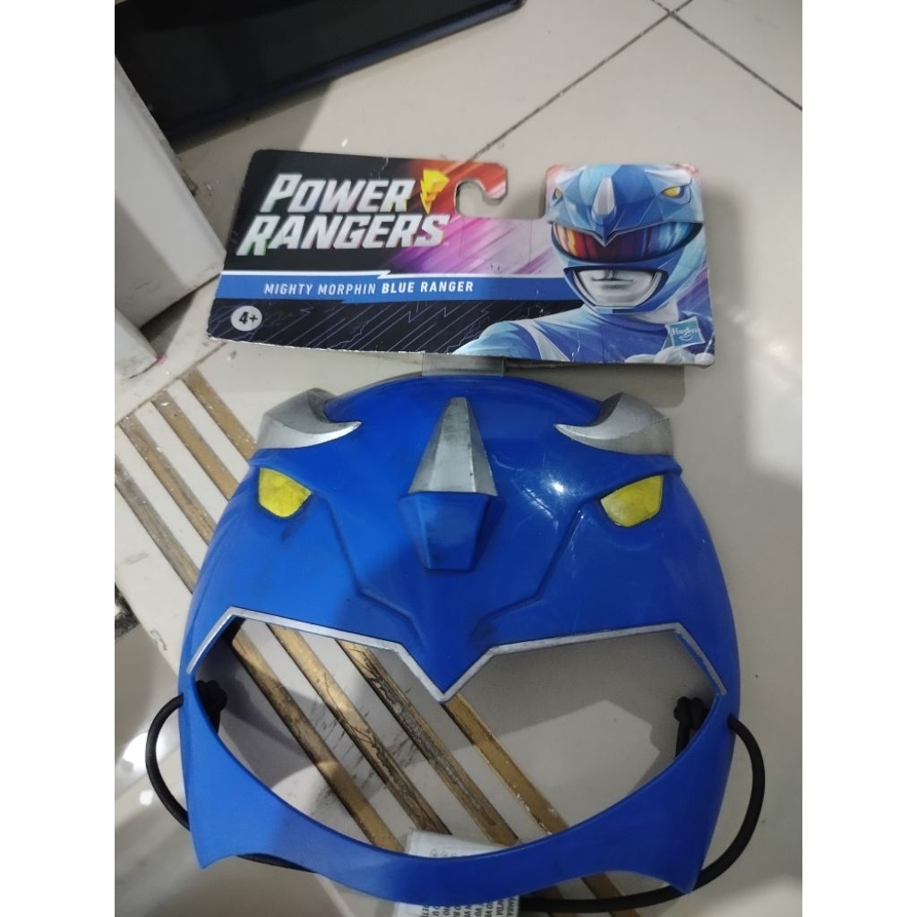 Power Rangers Mighty Morphin Blue Ranger Mask Topeng Blue Ranger Original Hasbro
