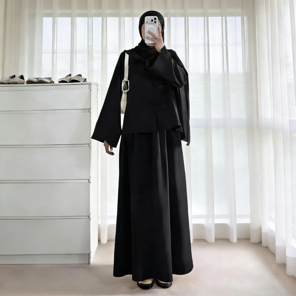 Hot Product Jhema Oneset Cheongsam Anti Uv Baju Muslim Wanita Terbaru