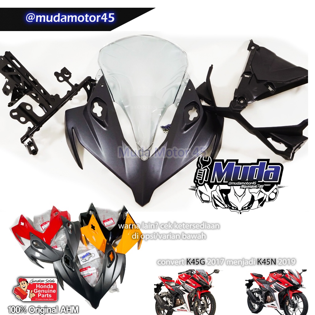 PAKET UPGRADE BATOK DEPAN CBR150R TOPENG K45G KE K45N 64211-K45 VISOR SPION COWL TANDUK RUSA ALL NEW
