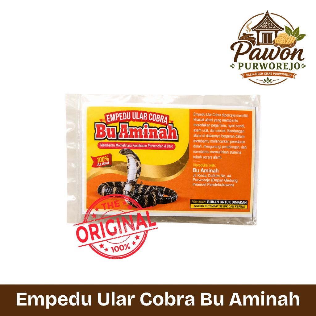 Empedu Ular Cobra Asli Bu Aminah Isi 10pcs Herbal Original