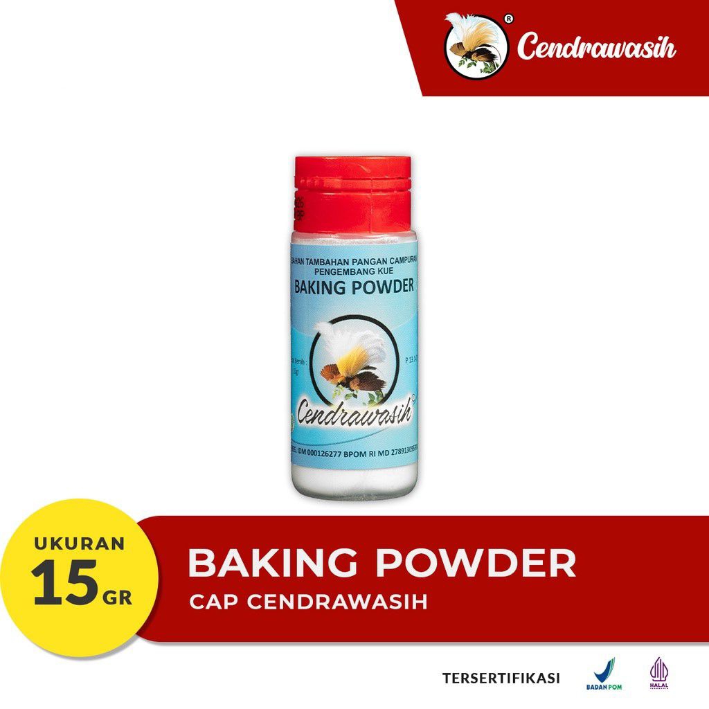 Baking Powder Cendrawasih 15g - Bahan Tambahan Pangan Campuran Pengembang Kue