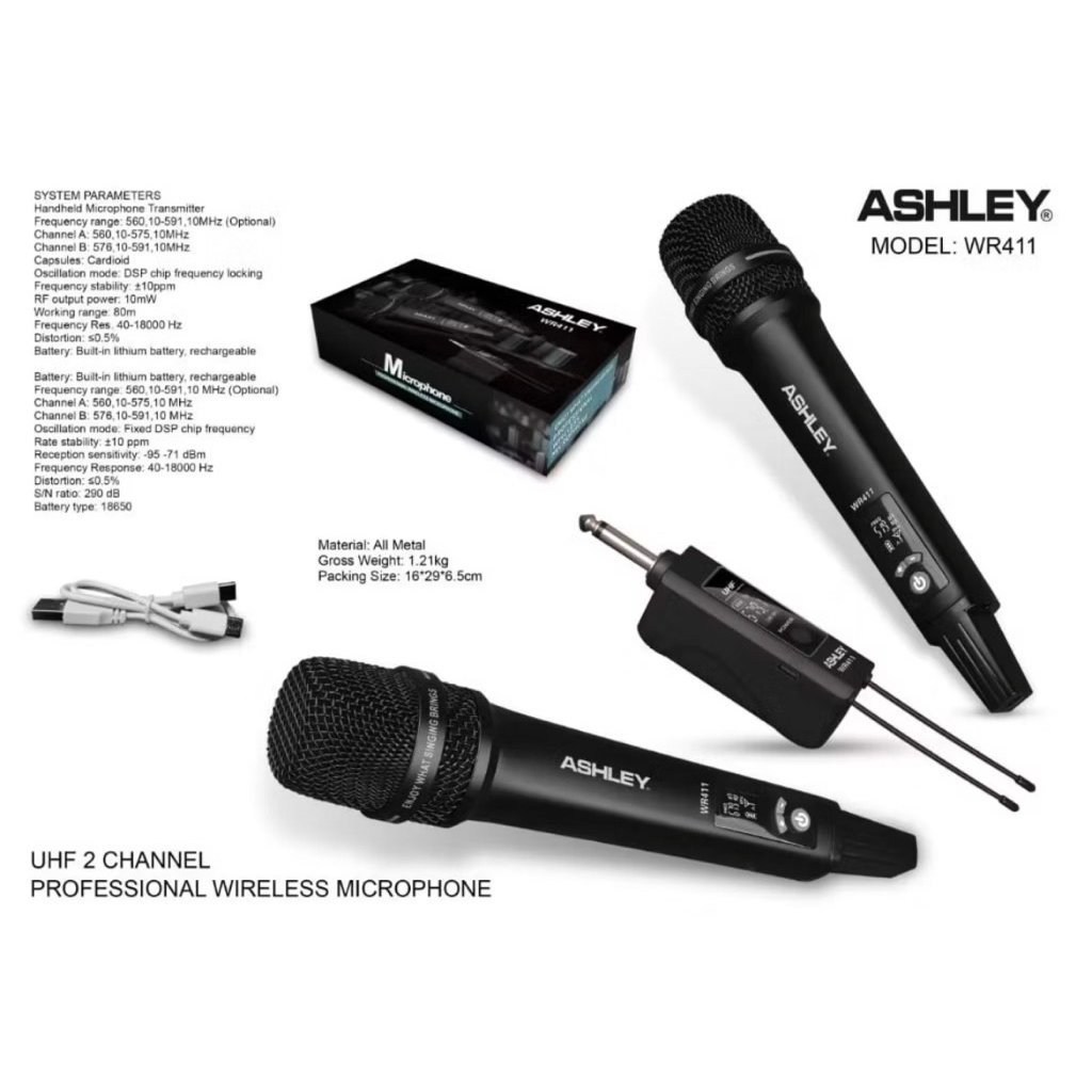 Mic  wireless wr 411 ashley 2 channel
