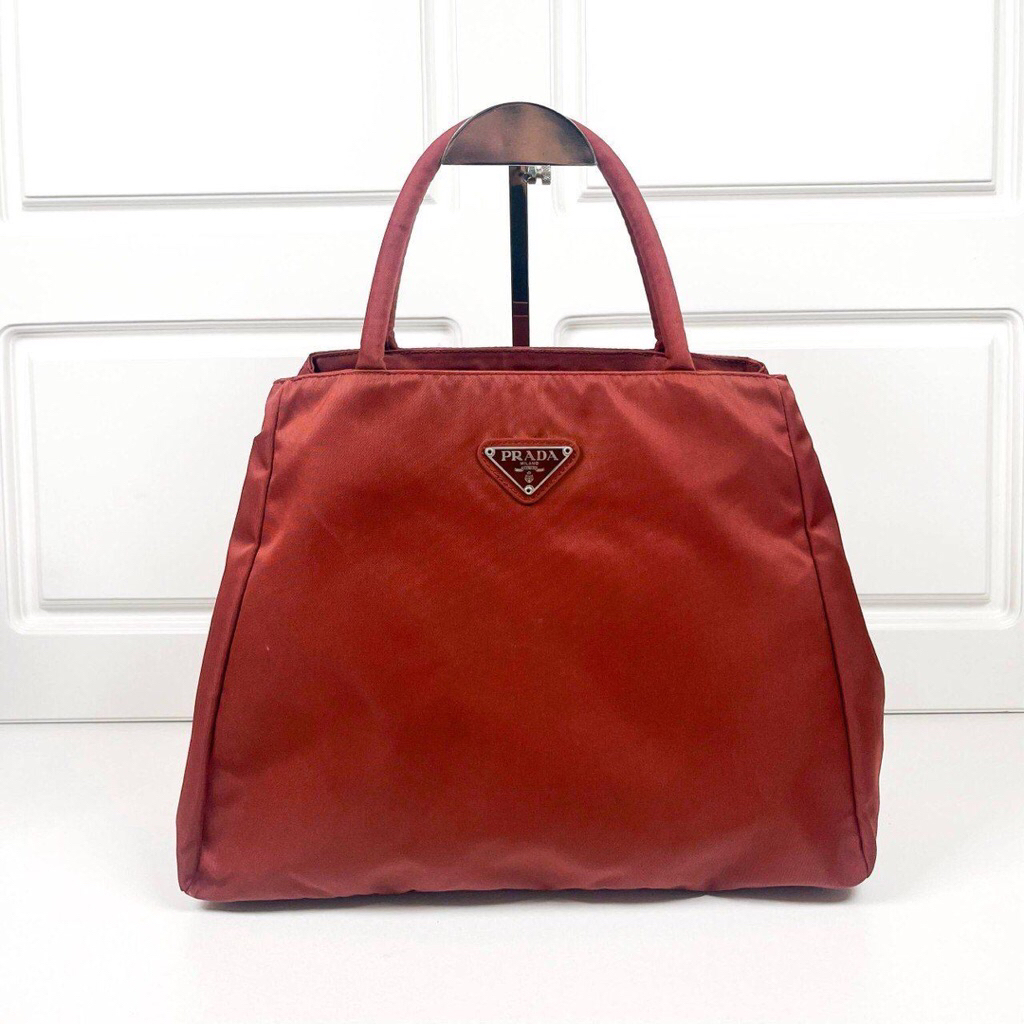 (PRELOVED) Prada Tote Bag Nylon Red