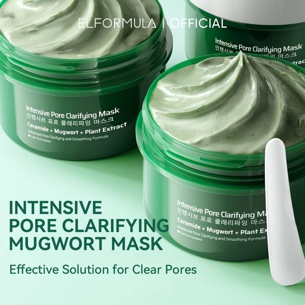Masker Wajah ELFORMULA Intensive Pore Clarifying Mugwort - Menyegarkan, Mencerahkan, Menenangkan