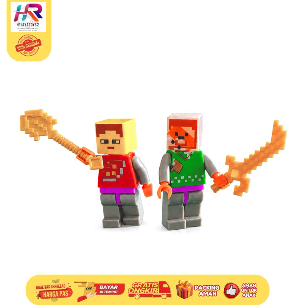 Mainan Mini Figure Minicarft/ lego kubus Pixel Adventure Karakter Kubus – Mainan Rakitan Lego Mini F