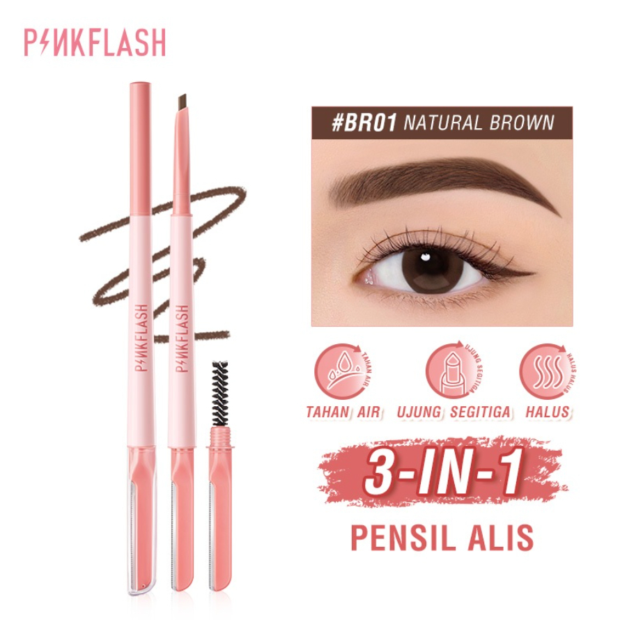 PINKFLASH - PinkDefiner 3-in-1 multi-use eyebrow pencil Long-lasting Smooth stroke