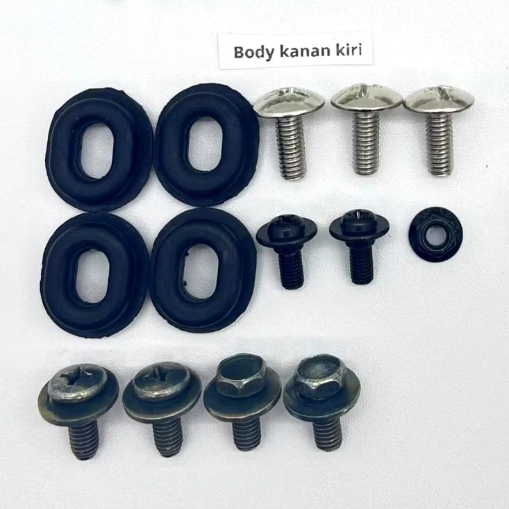 baut cover body kanan kiri Supra fit lama lengkap / baut cover body kanan kiri Supra x lama / baut b
