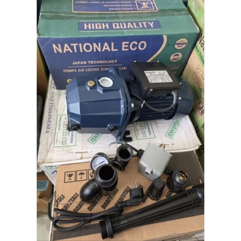 Pompa Air Jet Pump 255 Full Tembaga 100% NATIONAL Aqua / Eco / King / Proco / Top (250 Watt)