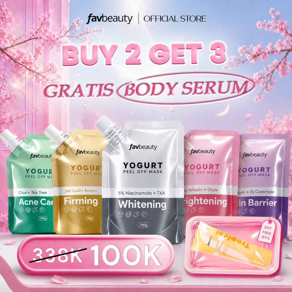 [BUY 2 GET 3] Fav Beauty - Yogurt Peel Off Mask Bundling 100 gr 2 pcs | Acne Care Brightening Skin B