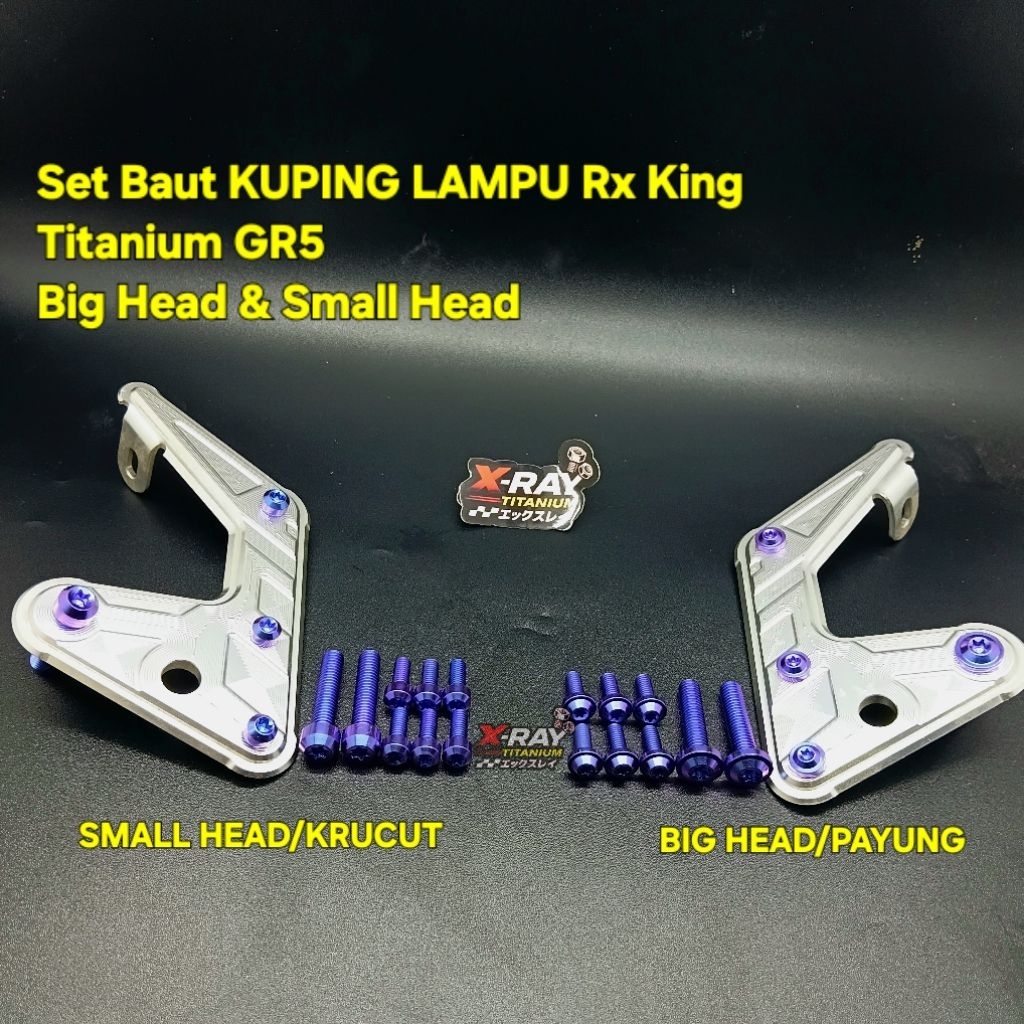 Baut Set KUPINGAN LAMPU RX KING Titanium GR5