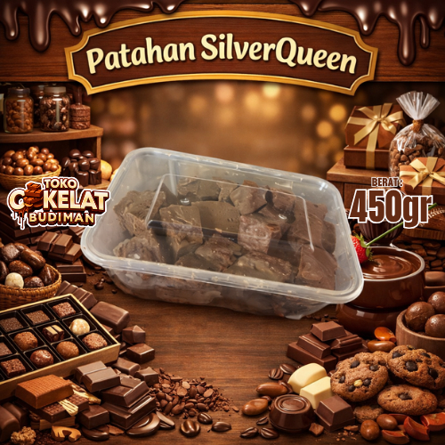 Patahan Cokelat SilverQueen 450gr | silverqueen patahan dengan full coklat | Toko Cokelat Budiman