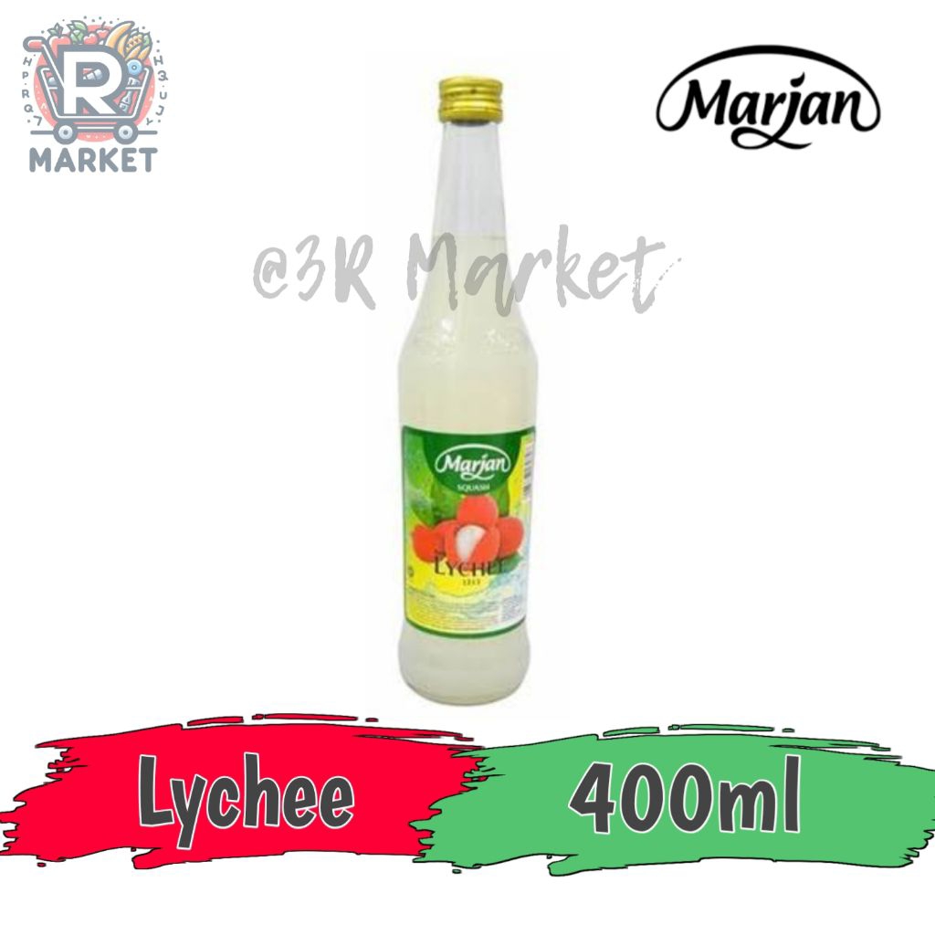 Marjan Squash Syrup Rasa Lychee / Sirup Marjan Squash