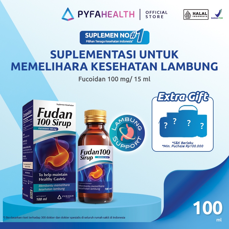 [Lambung Sehat] FUDAN 100 SIRUP 100ml | Memelihara Kesehatan Lambung | Mencegah berbagai Masalah pad
