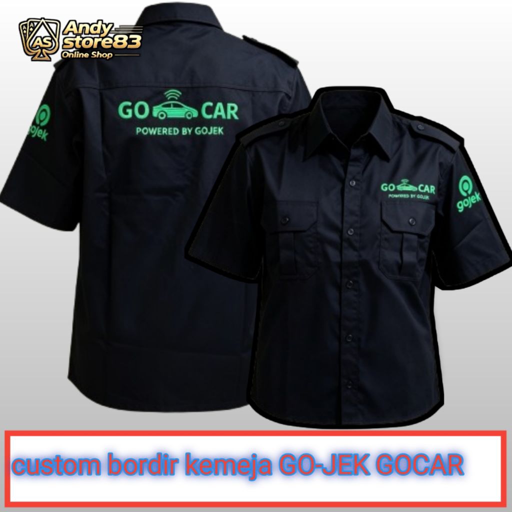 seragam kemeja GOCAR GOJEK kantong dua