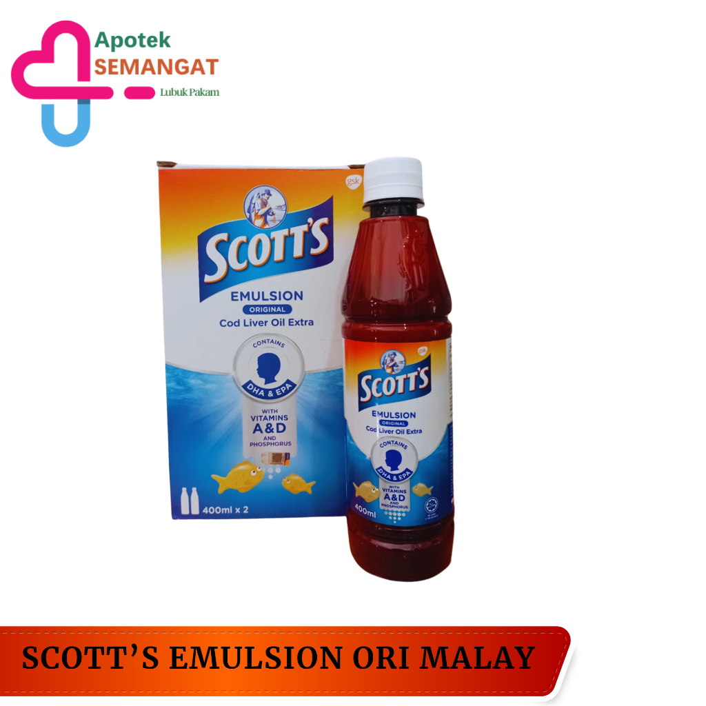 Scott emulsion / scott's emulsion malaysia original 400 ml [HARGA PER BOTOL]