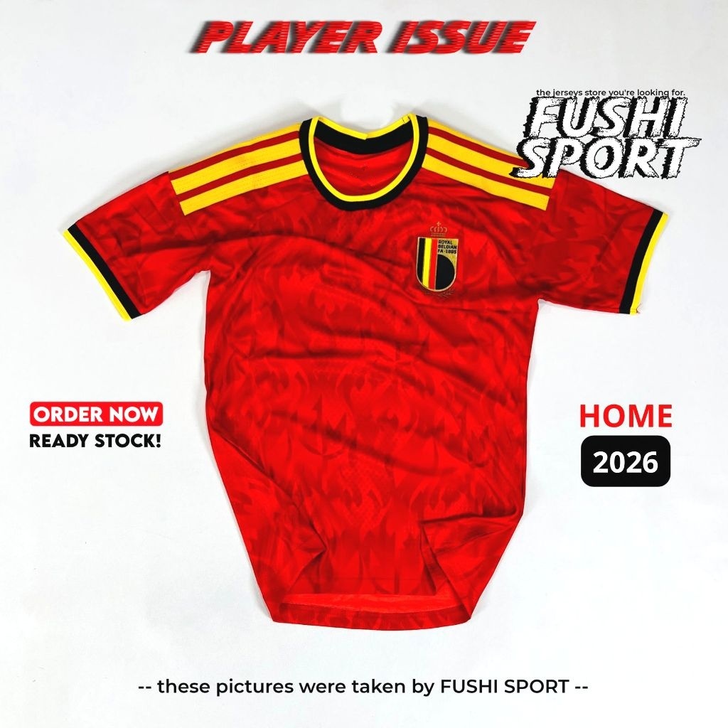 Player Issue | Baju Bola 2026 Belgia Home Piala Dunia New Heat Rdy