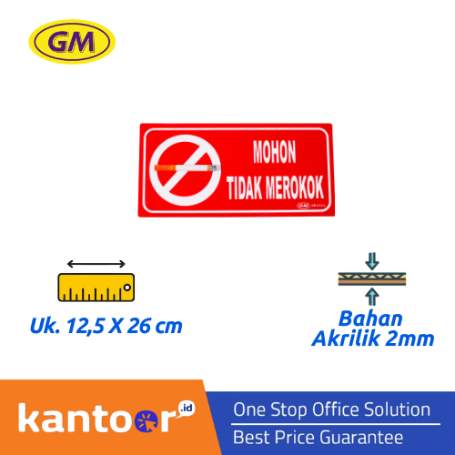 GM LABEL 3D MOHON TIDAK MEROKOK LM 312 MEDIUM WARNA