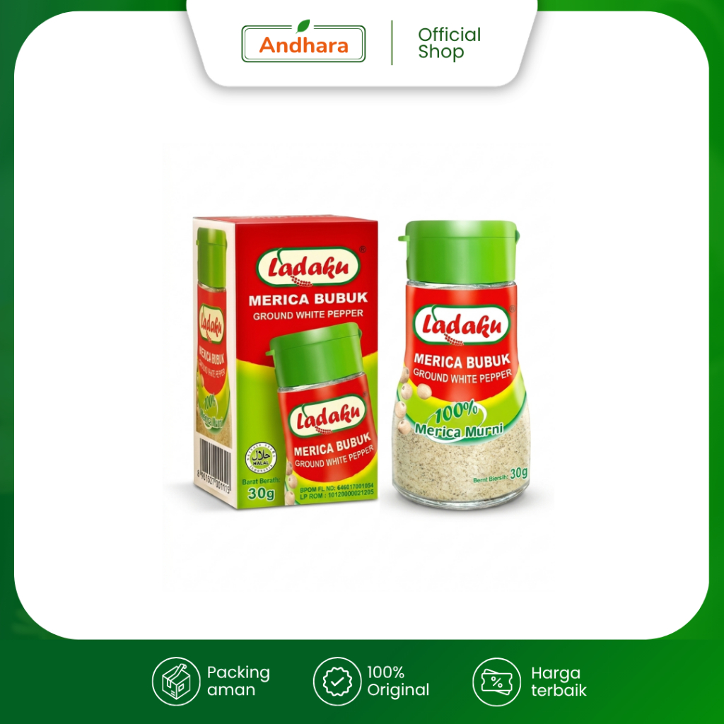 Ladaku MERICA BUBUK Botol 35gr - 100% Merica Murni