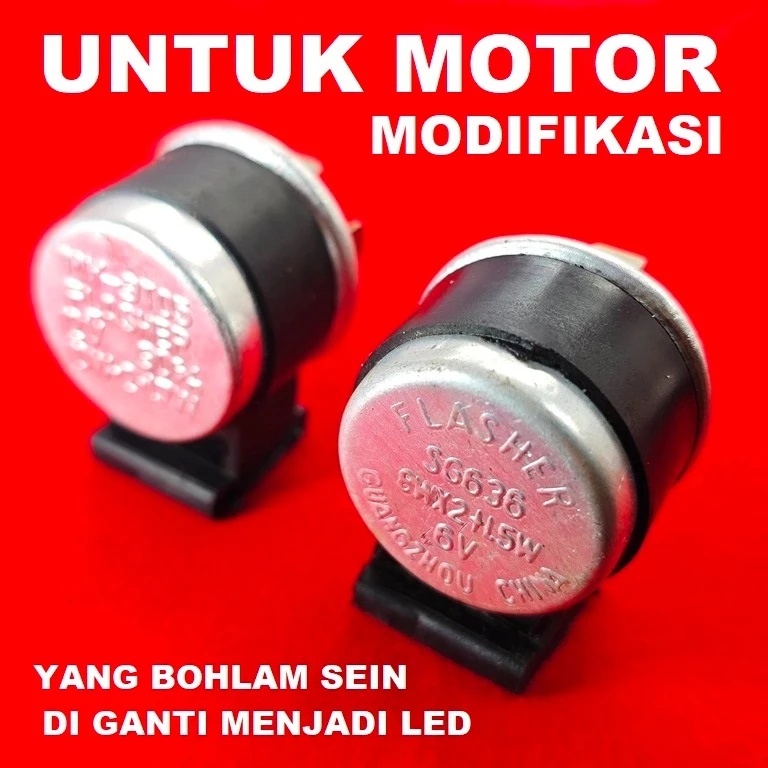FLASHER BULAT universal motor 6.4v mitsuba 6v 6 6.4 volt kualitas ori flaser 6v 12v relay riley sen 