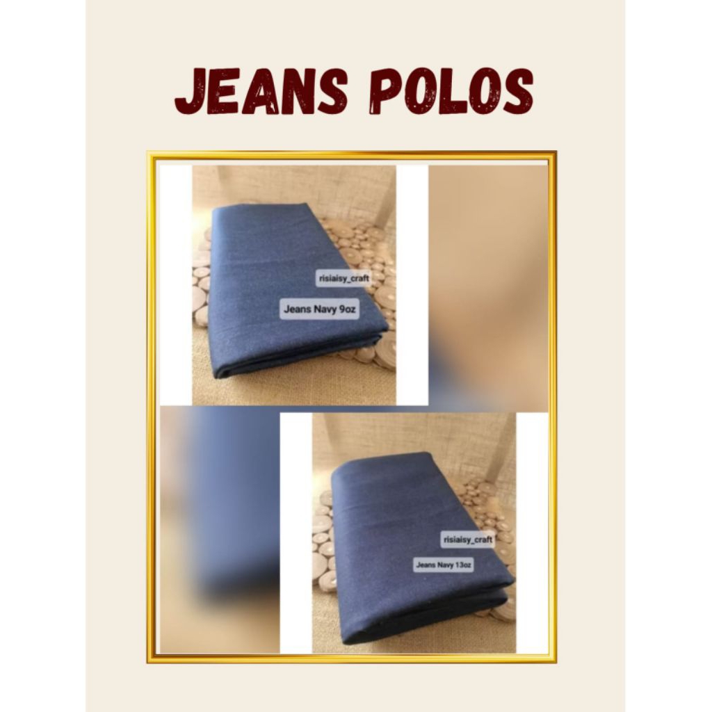 Bahan  Kain Jeans Denim Polos Import
