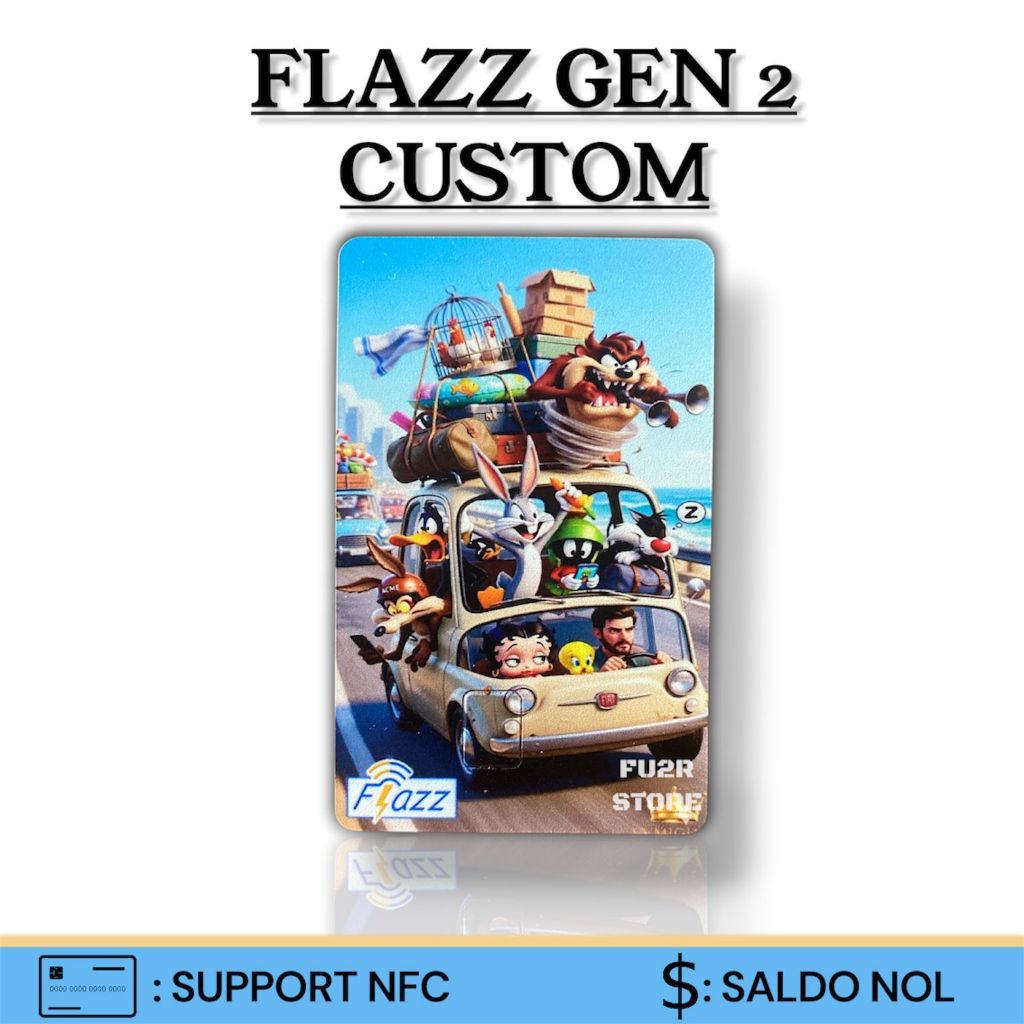 KARTU ETOLL FLAZZ BCA GEN 2 CUSTOM UV - LOONEY TUNES CHARACTERS [ROAD TRIP]