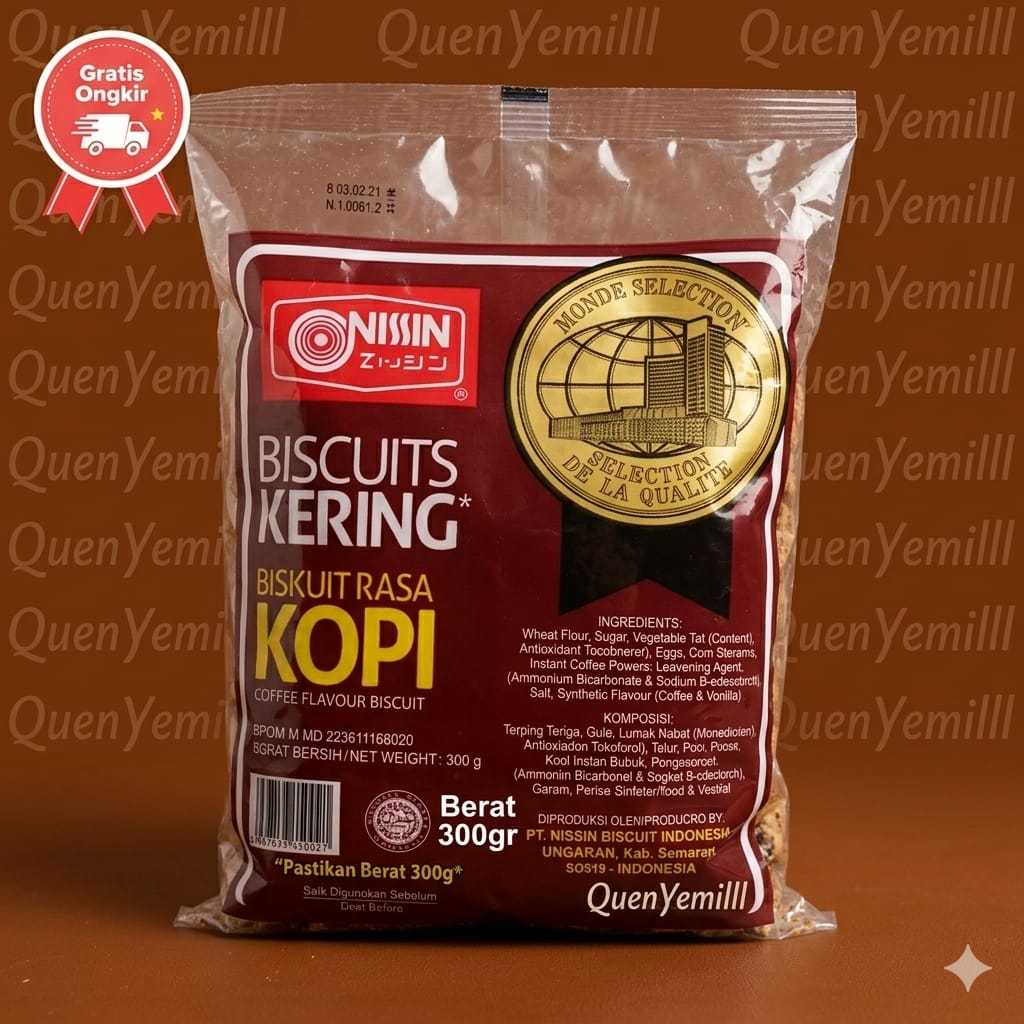 Biskuit Kering Rasa Kopi Nissin | Nissin Biscuit Kering Kopi 300gr 300g 300gram 300 gram