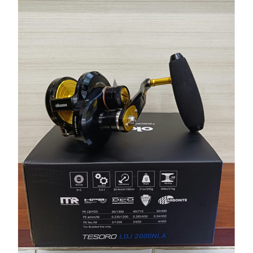 Reel OH Okuma Tesoro Lever Drag System
