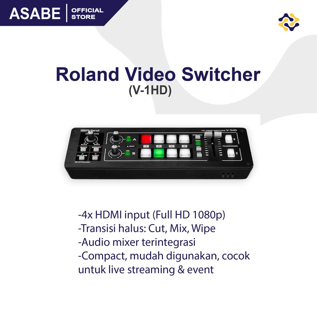 Roland Video Switcher V-1HD | HDMI Video Mixer Roland V1HD | Live Streaming Switcher Original