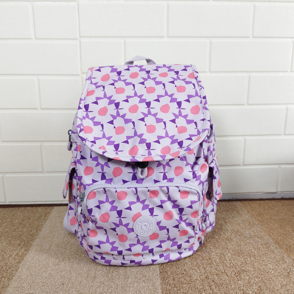 Tas Kipling City Pack S Backpack Womens Original Flower Dots Ransel Kecil Wanita Daily Outdoor