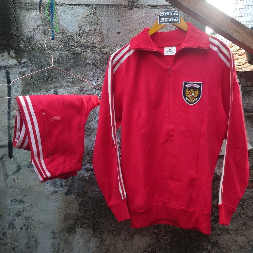Tracktop Timnas Indonesia Jadul 80s Original Adidas Vintage RARE