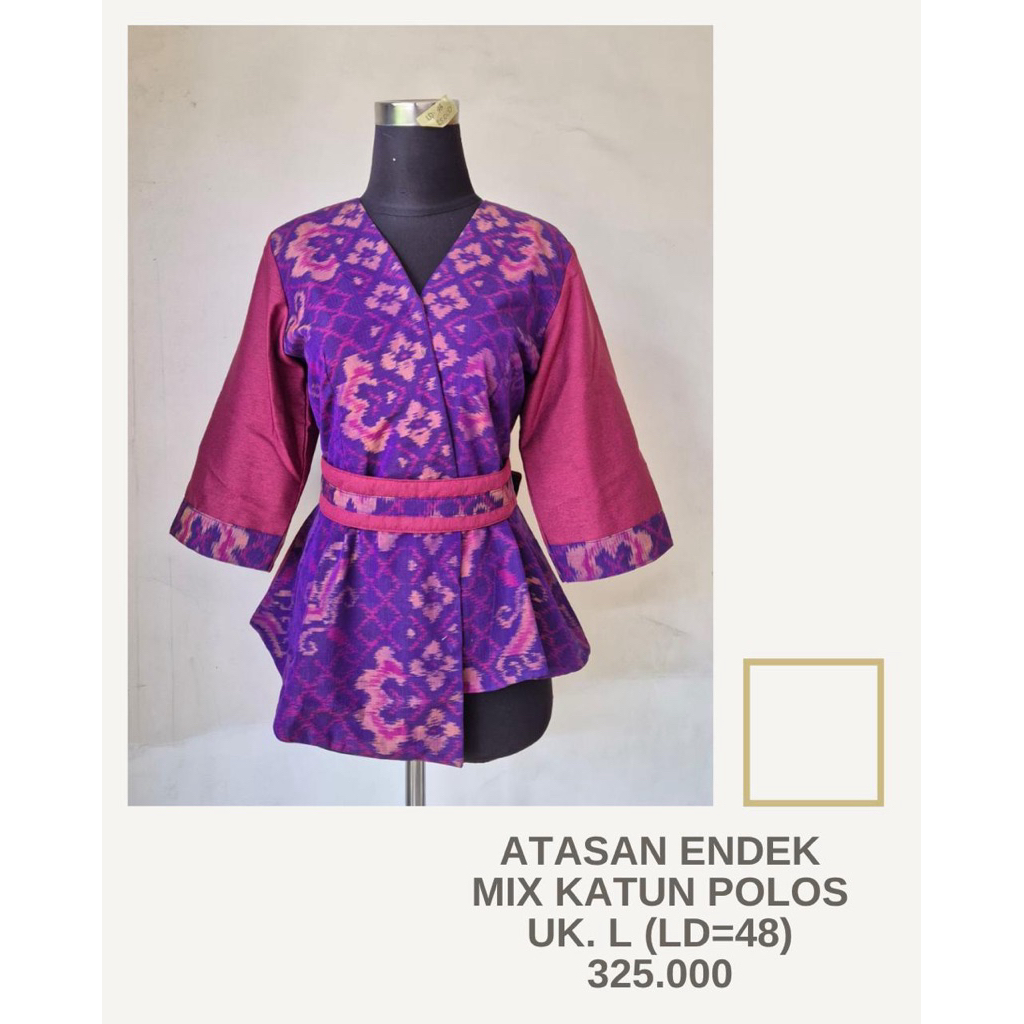 Blazer/ Atasan Endek Tenun Bali Etnik Unik