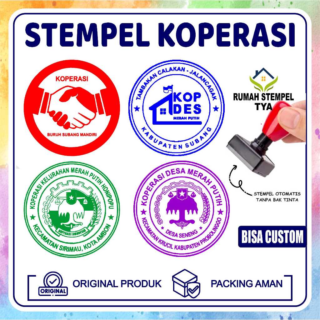 Stempel Koperasi / KOPDES/ KOPERASI MERAH PUTIH / KOPERASI SIMPAN PINJAM / KOPERASI DESA