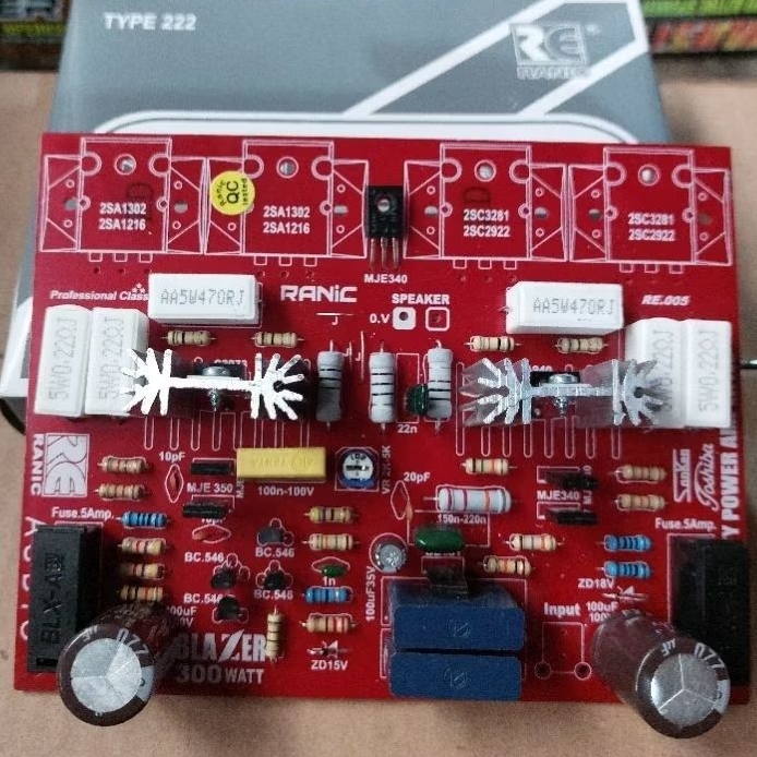 Kit Driver Power Amplifier Blazer 300 Watt 4 Transistor Mono 222