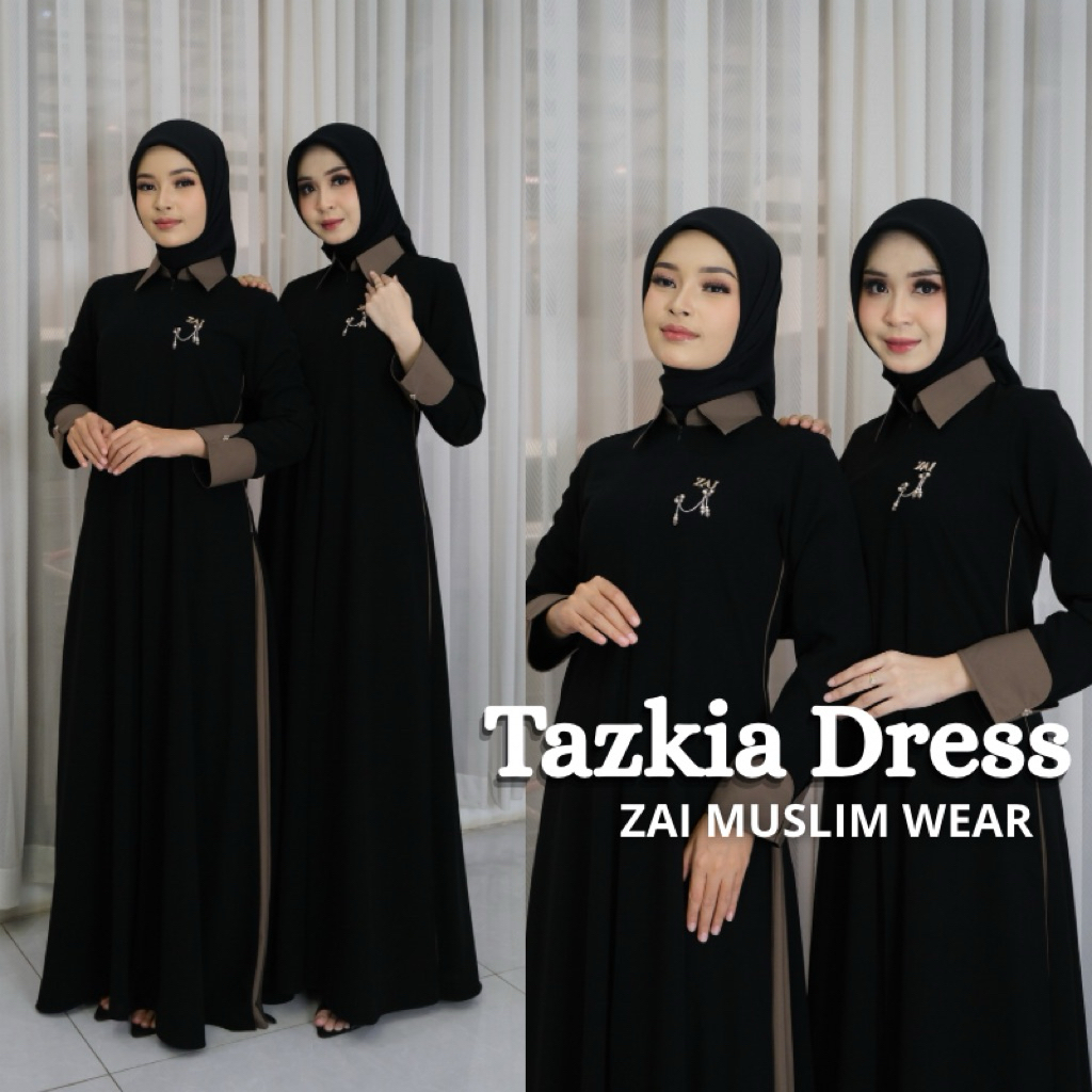 Zai Muslim Wear - Tazkia Dress - Gamis Mewah Elegan - Dress Mewah Elegan - Gamis Lebaran 2026