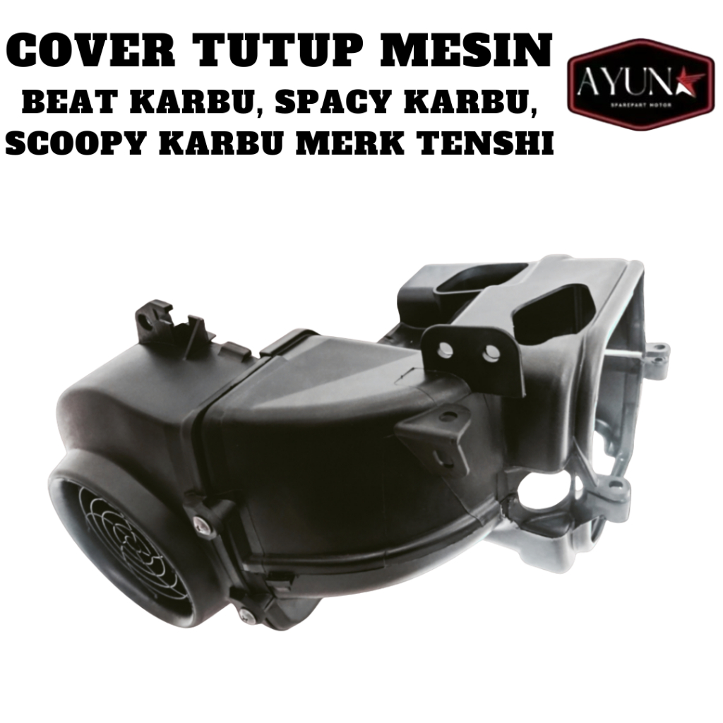 cover tutup mesin atas bawah beat karbu scoopy karbu spacy karbu satu set + tutup kipas kvy Tenshi