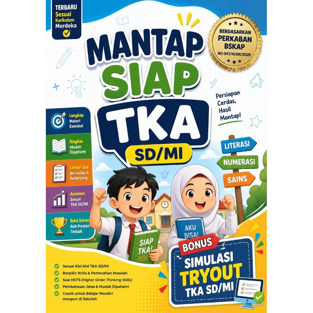 Worksheet Paket Soal Persiapan TKA SD Matematika dan Bahasa Indonesia