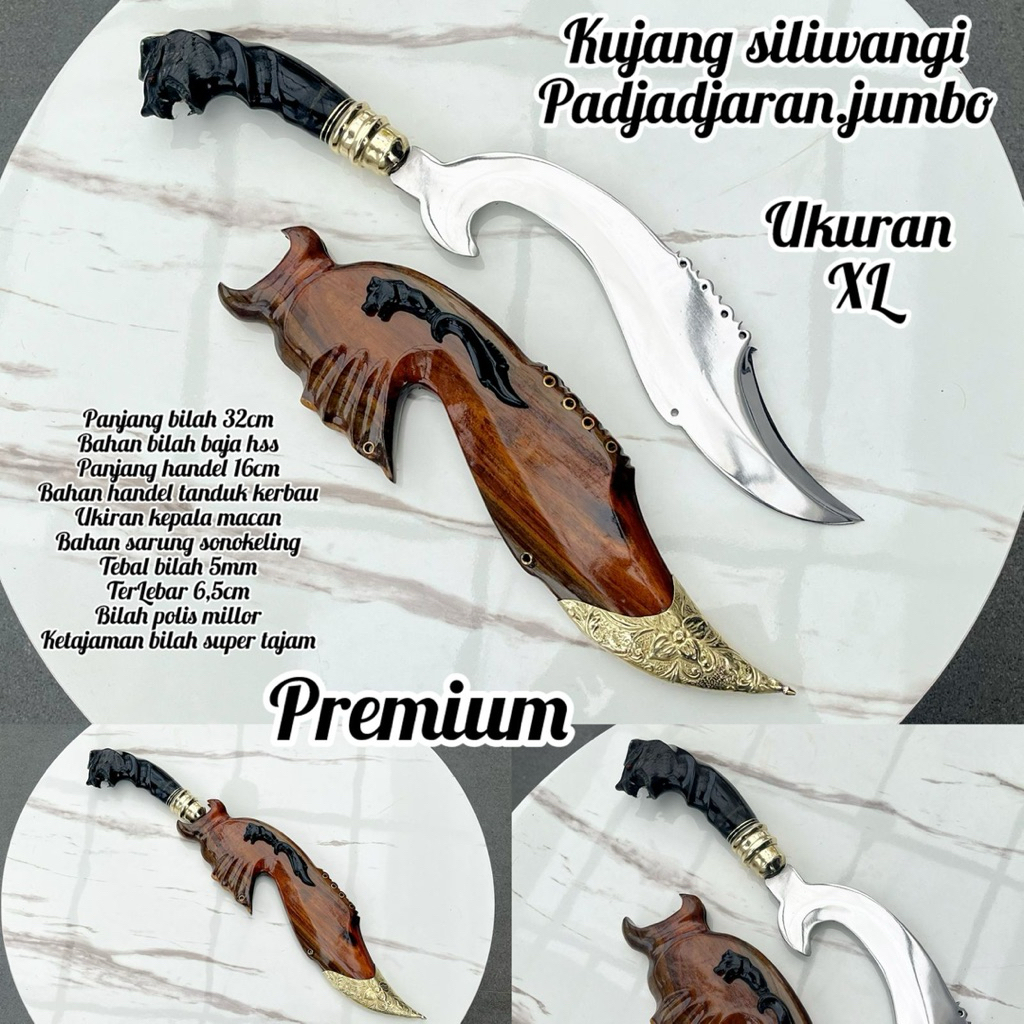 PISAU KUJANG JAWA BARAT CUSTOME BAJA HSS HANDLE TANDUK