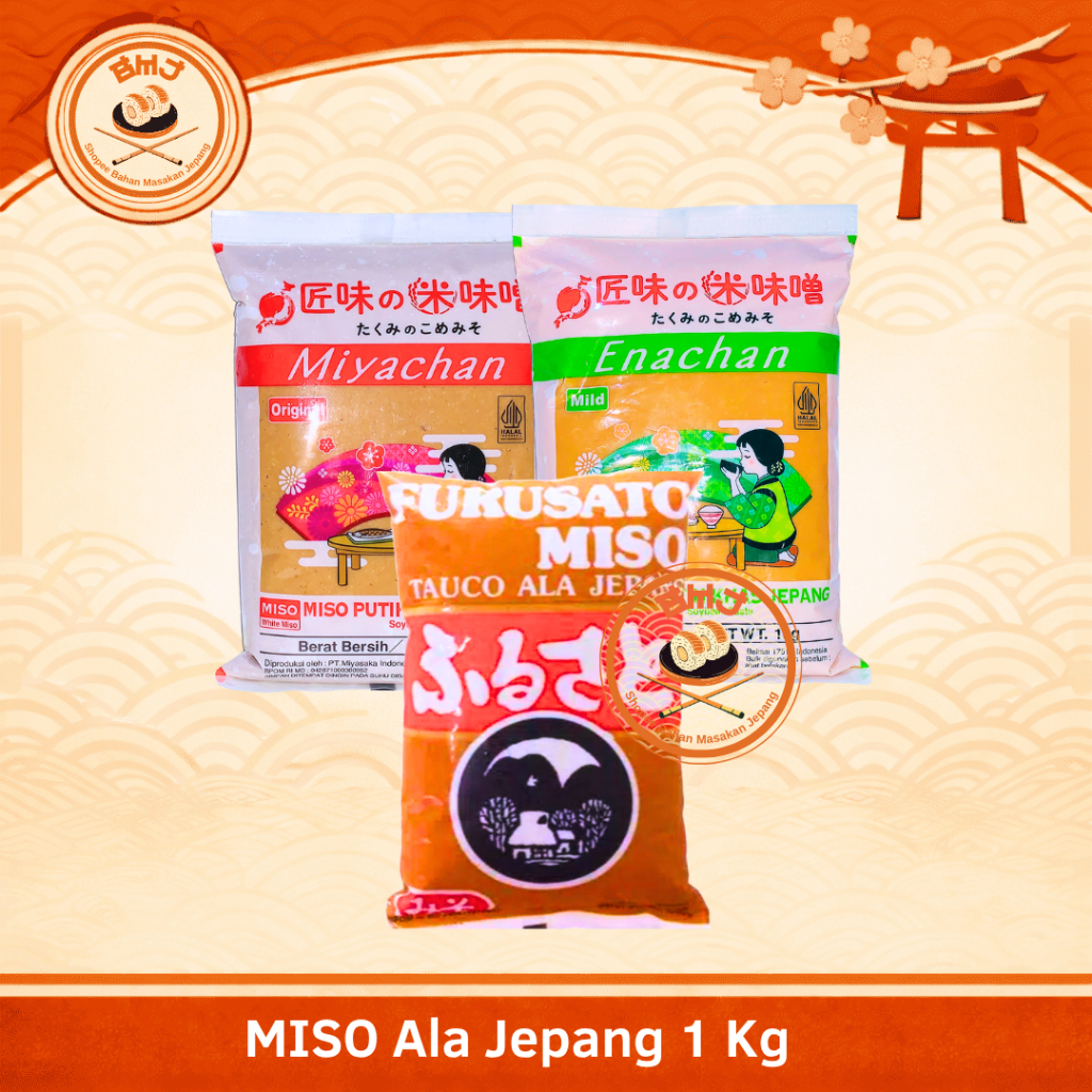 MISO ALA JEPANG 1 Kg Halal // Enachan Miyachan Miso Putih | Furusato Miso Merah // Tauco Ala Jepang 
