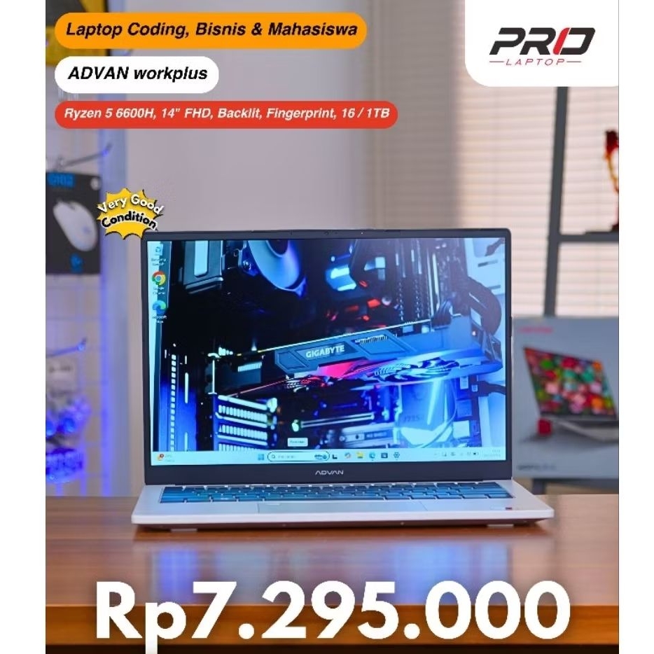 ADVAN WORKPLUS AMD RYZEN 5 6600H 16/1TB 14"FHD